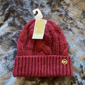 Red MK beanie